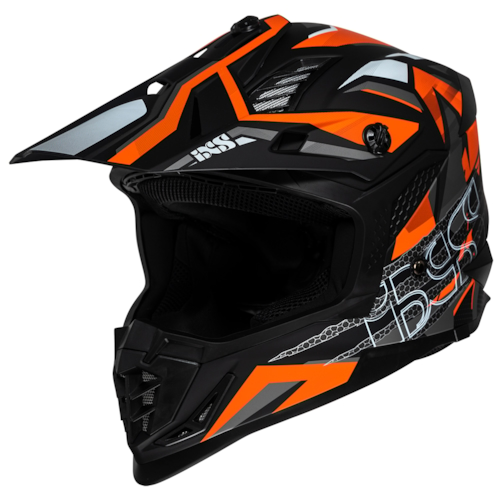 IXS IXS363 2.0, Motocrosshelm, Mat Zwart Oranje