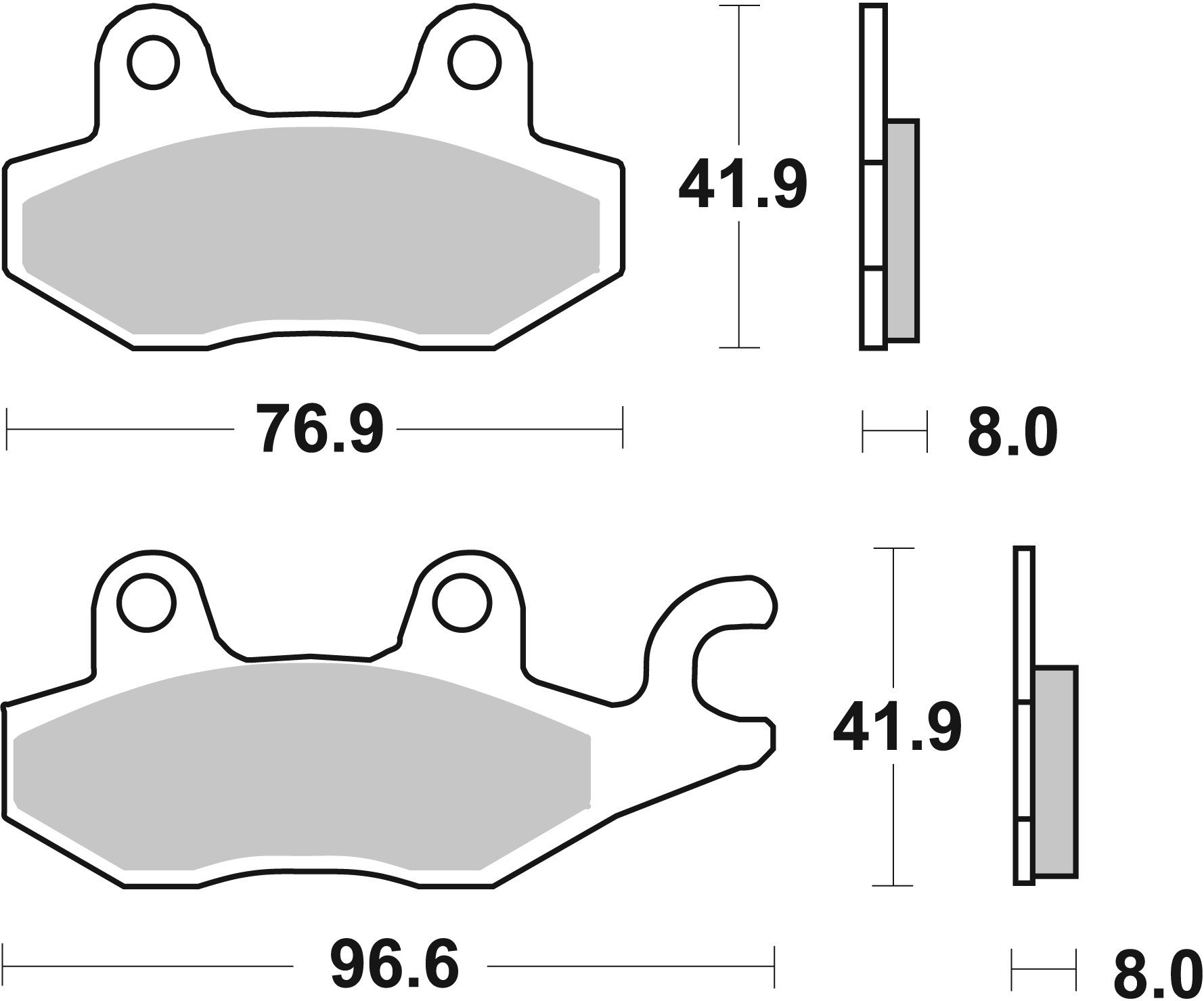 BREMBO Remblokken, voor de moto, Road Organisch 07YA2206