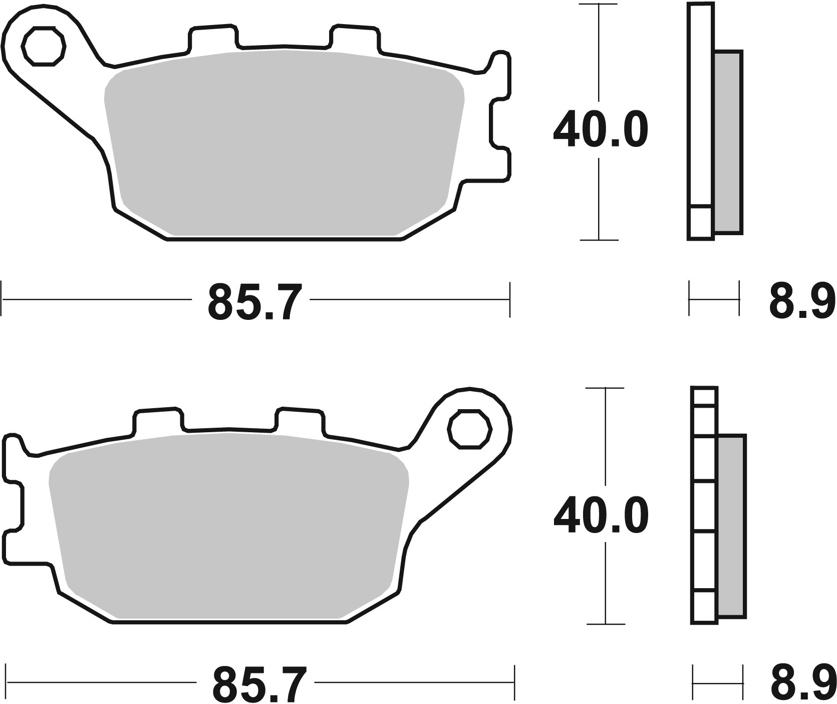 BREMBO Remblokken, voor de moto, Road Gesinterd Metaal 07HO36SP