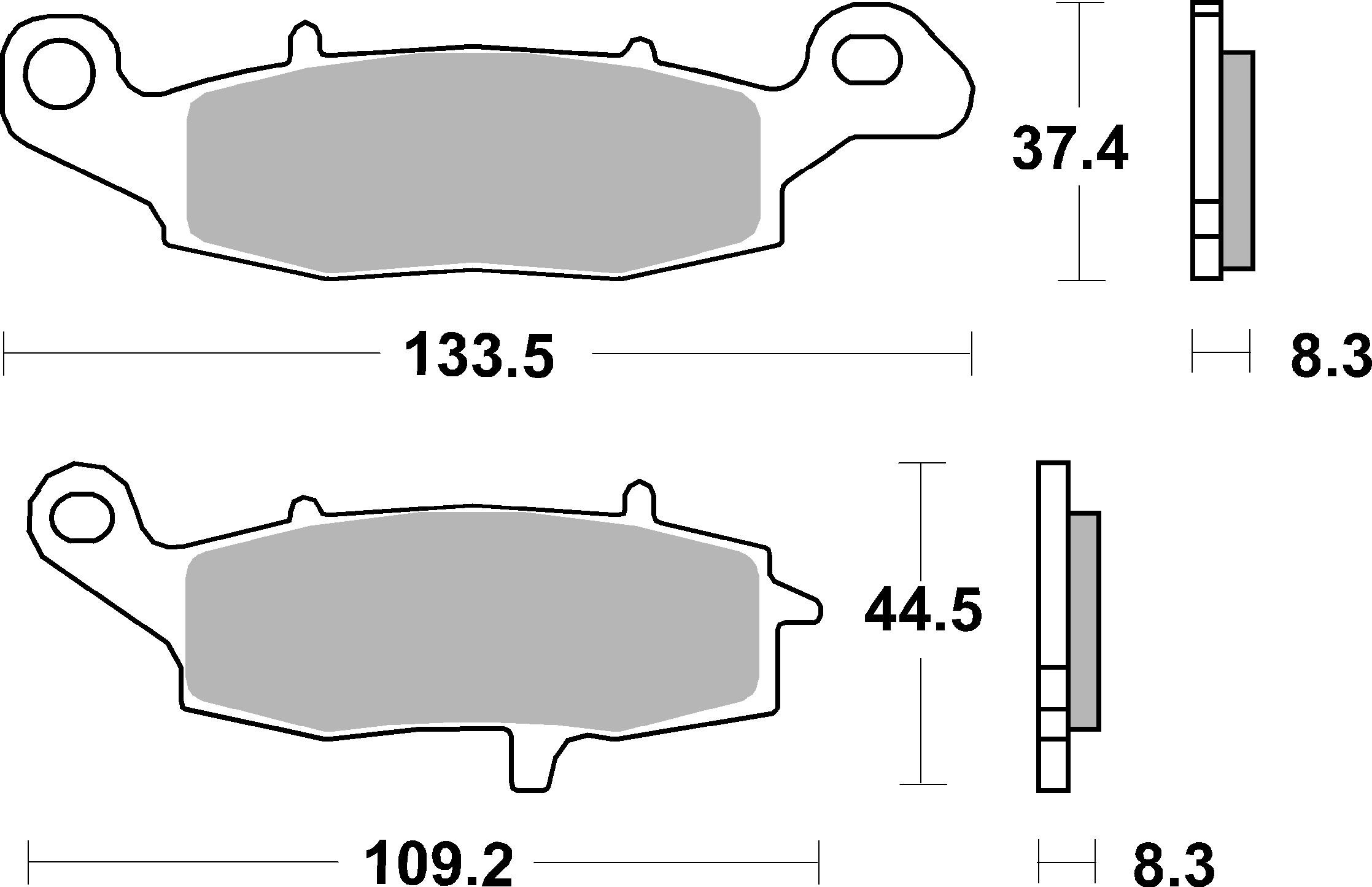 BREMBO Remblokken, voor de moto, Road Gesinterd Metaal 07KA19SA