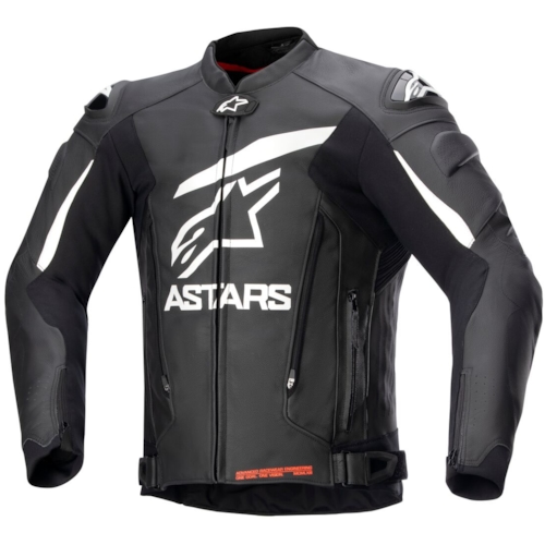 ALPINESTARS GP Plus V4 Jacket, Leder motorjas heren, Zwart-Wit