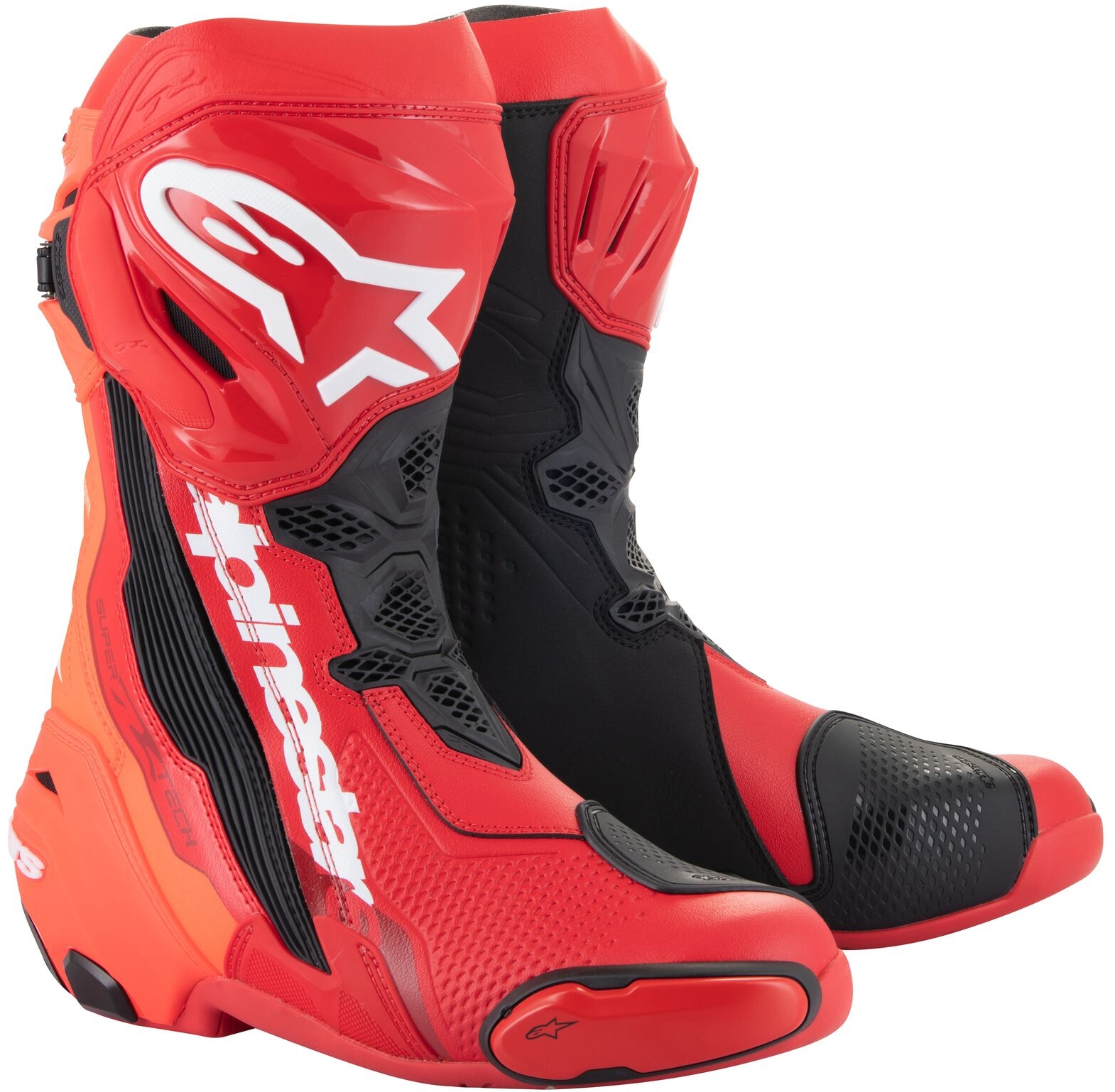 ALPINESTARS Supertech R Boots, Motorcycle sports, Bright Red-Red Fluo