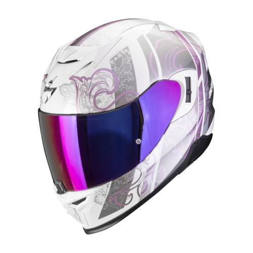 Scorpion EXO-520 Evo Air Fasta Wit-Paars Integraalhelm - Maat XXS - Helm