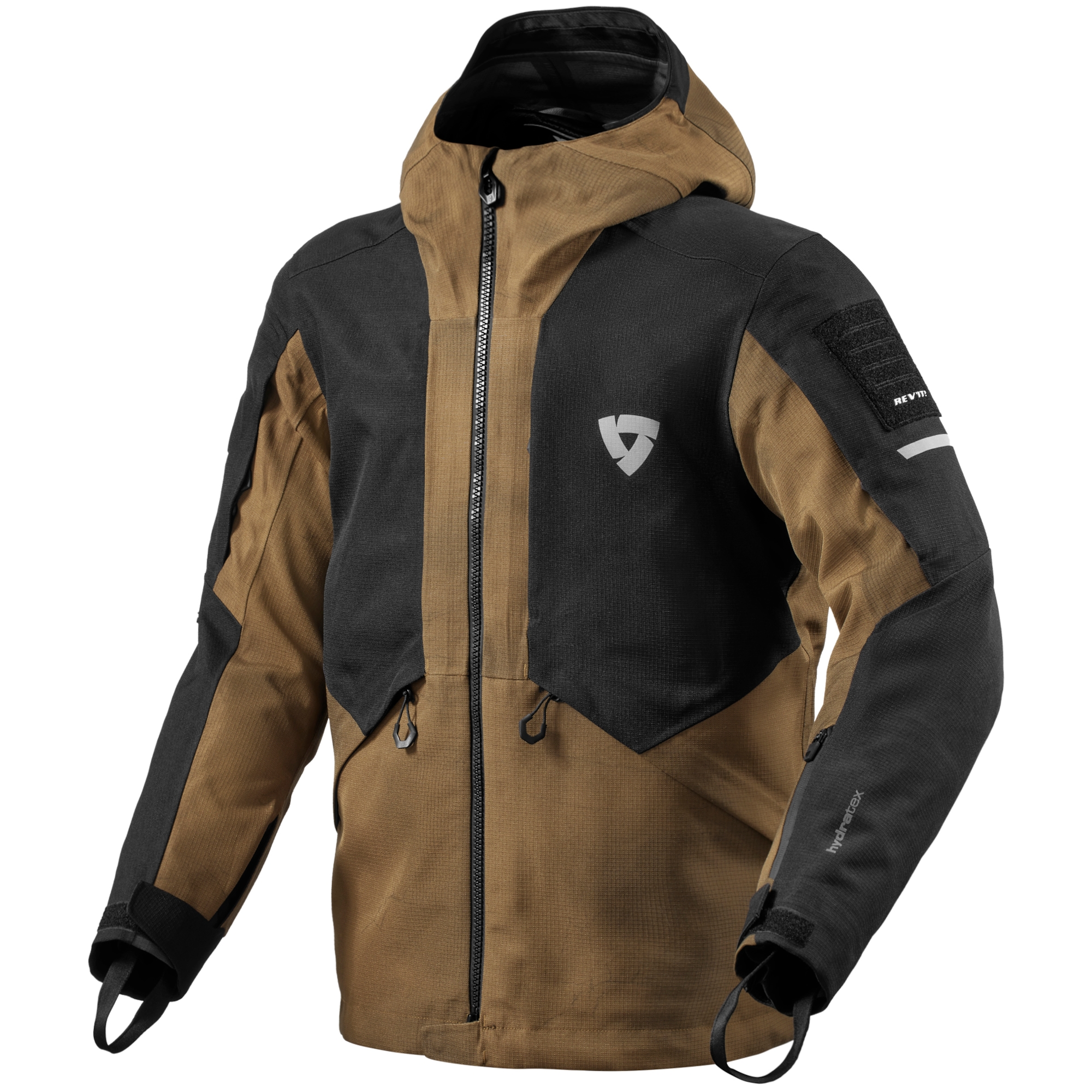 REV'IT! Tectonic H2O Jacket, Textiel motorjas heren, Zwart Bruin