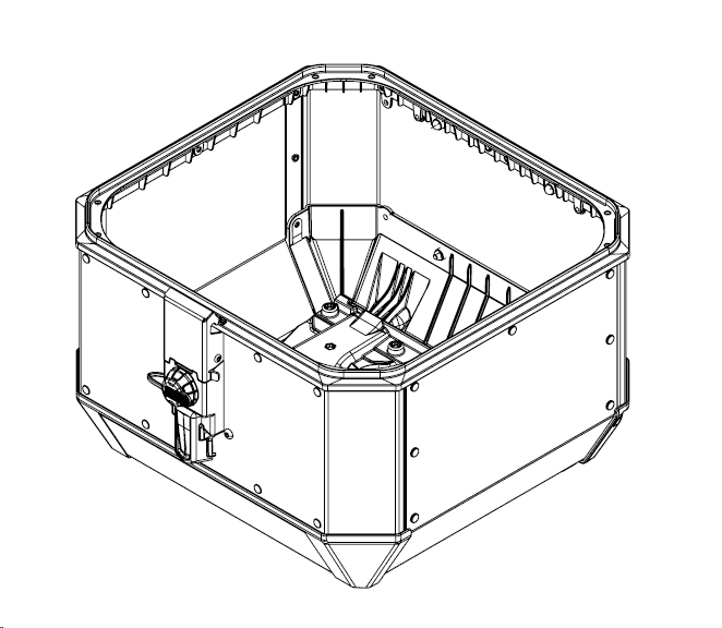 GIVI OBKE42 Onderschaal, & deksel voor koffers op de moto, ZOBKE42BFM Alu Zwart