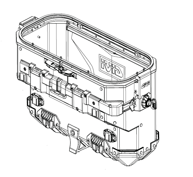 GIVI OBKE33 Onderschaal, & deksel voor koffers op de moto, ZOBKES33BRFM Alu Zwart