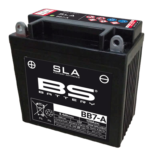BS BATTERY Batterij gesloten onderhoudsvrij, Batterijen moto & scooter, BB7-A SLA