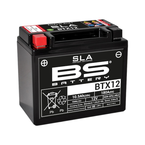 BS BATTERY Batterij gesloten onderhoudsvrij, Batterijen moto & scooter, BTX12 SLA