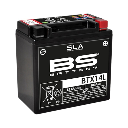 BS BATTERY Batterij gesloten onderhoudsvrij, Batterijen moto & scooter, BTX14L SLA