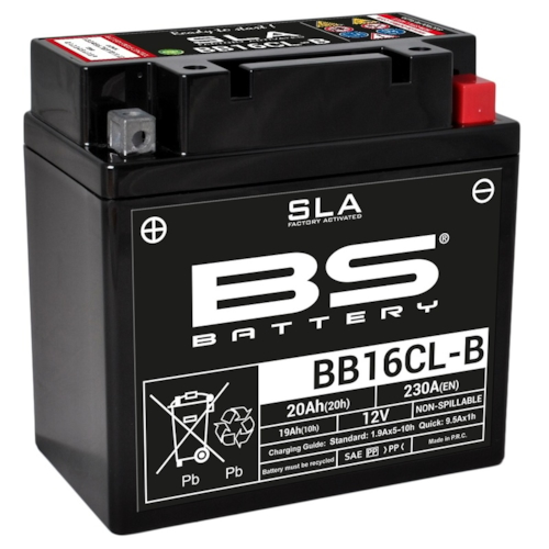 BS BATTERY Batterij gesloten onderhoudsvrij, Batterijen moto & scooter, BB16CL-B SLA