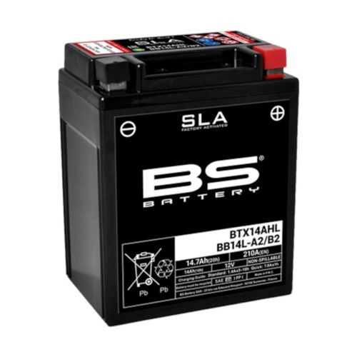 BS BATTERY Batterij gesloten onderhoudsvrij, Batterijen moto & scooter, BB14L-A2/B2 / BTX14AHL SLA