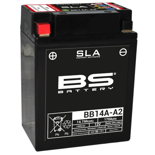 BS BATTERY Batterij gesloten onderhoudsvrij, Batterijen moto & scooter, BB14A-A2 SLA