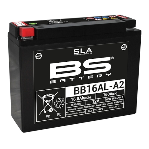 BS BATTERY Batterij gesloten onderhoudsvrij, Batterijen moto & scooter, BB16AL-A2 SLA