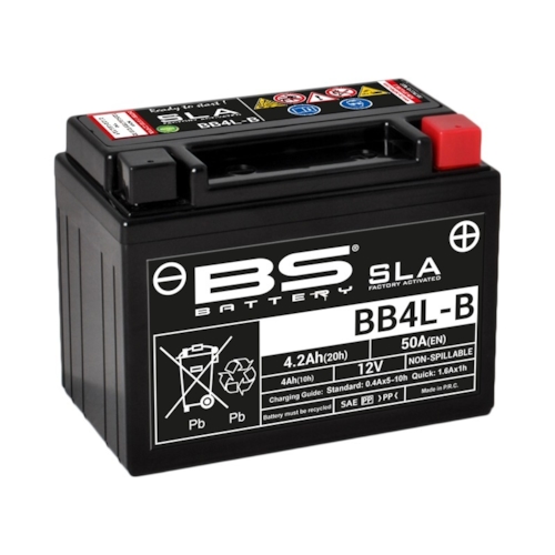 BS BATTERY Batterij gesloten onderhoudsvrij, Batterijen moto & scooter, BB4L-B SLA