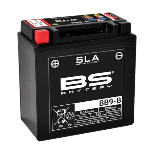 BS BATTERY Batterij gesloten onderhoudsvrij, Batterijen moto & scooter, BB9-B SLA