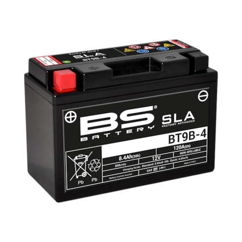 BS BATTERY Batterij gesloten onderhoudsvrij, Batterijen moto & scooter, BT9B-4 SLA