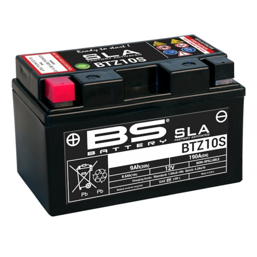 BS BATTERY Batterij gesloten onderhoudsvrij, Batterijen moto & scooter, BTZ10S SLA