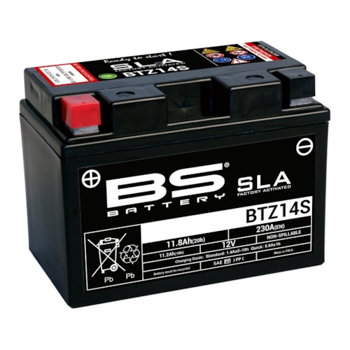 BS BATTERY Batterij gesloten onderhoudsvrij, Batterijen moto & scooter, BTZ14S SLA