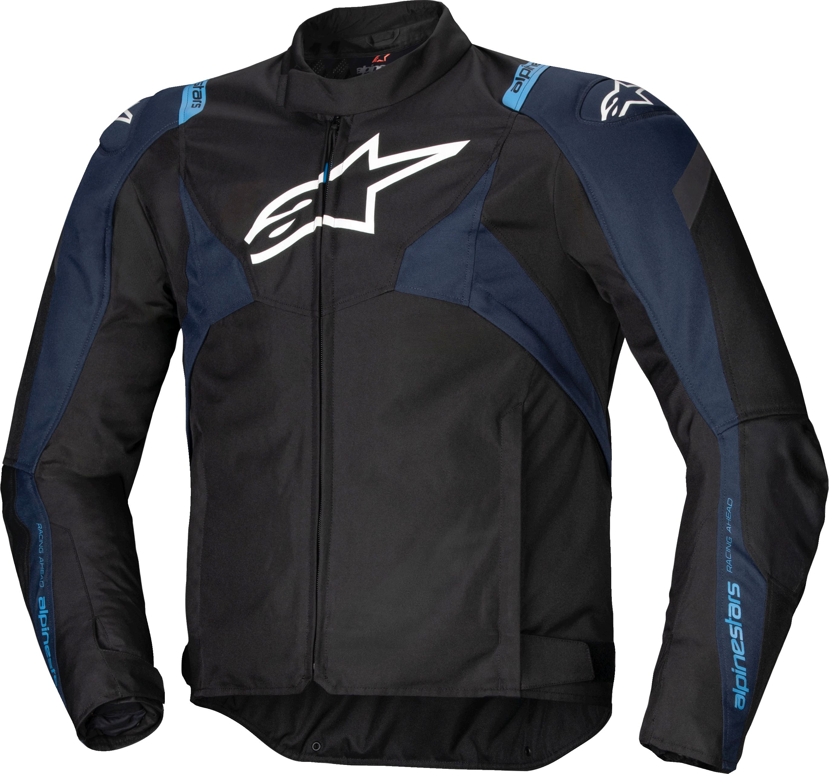 ALPINESTARS T-Jaws V4 Waterproof Jacket, Textiel motorjas heren, Zwart-Donker Blauw-Blithe Blauw