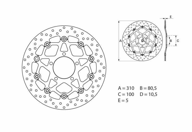 BREMBO Serie Oro brake disc, discs for motorcycles, floating 78B40861