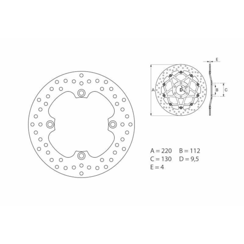 BREMBO Serie Oro brake disc, discs for motorcycles, fixed 68B40754