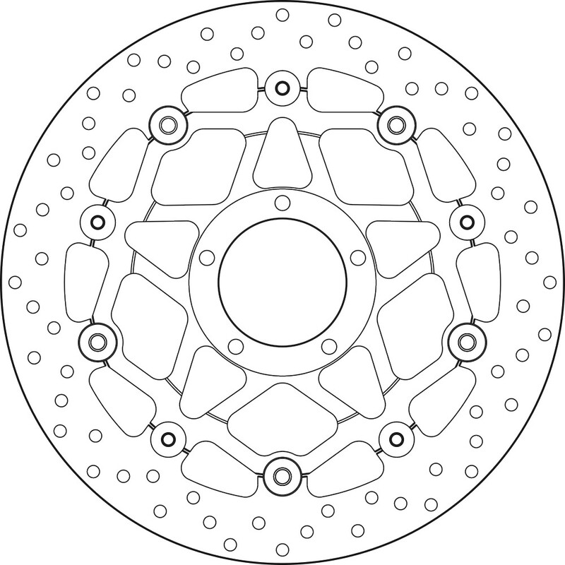 BREMBO Serie Oro remschijf, remschijven voor de moto, zwevend 78B40886