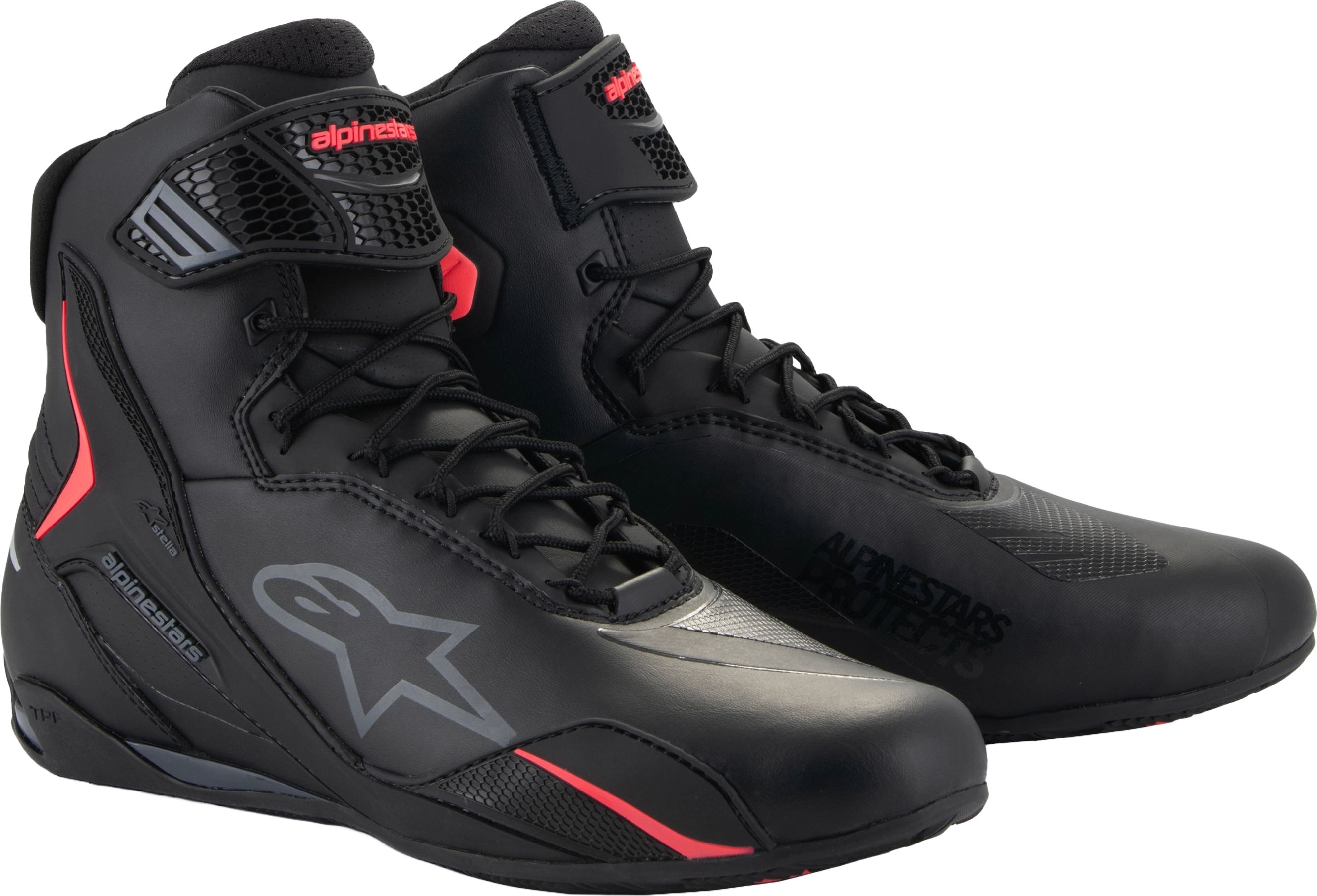 ALPINESTARS Stella Faster-4, Women's motorcycle shoes, Black-Diva Pink