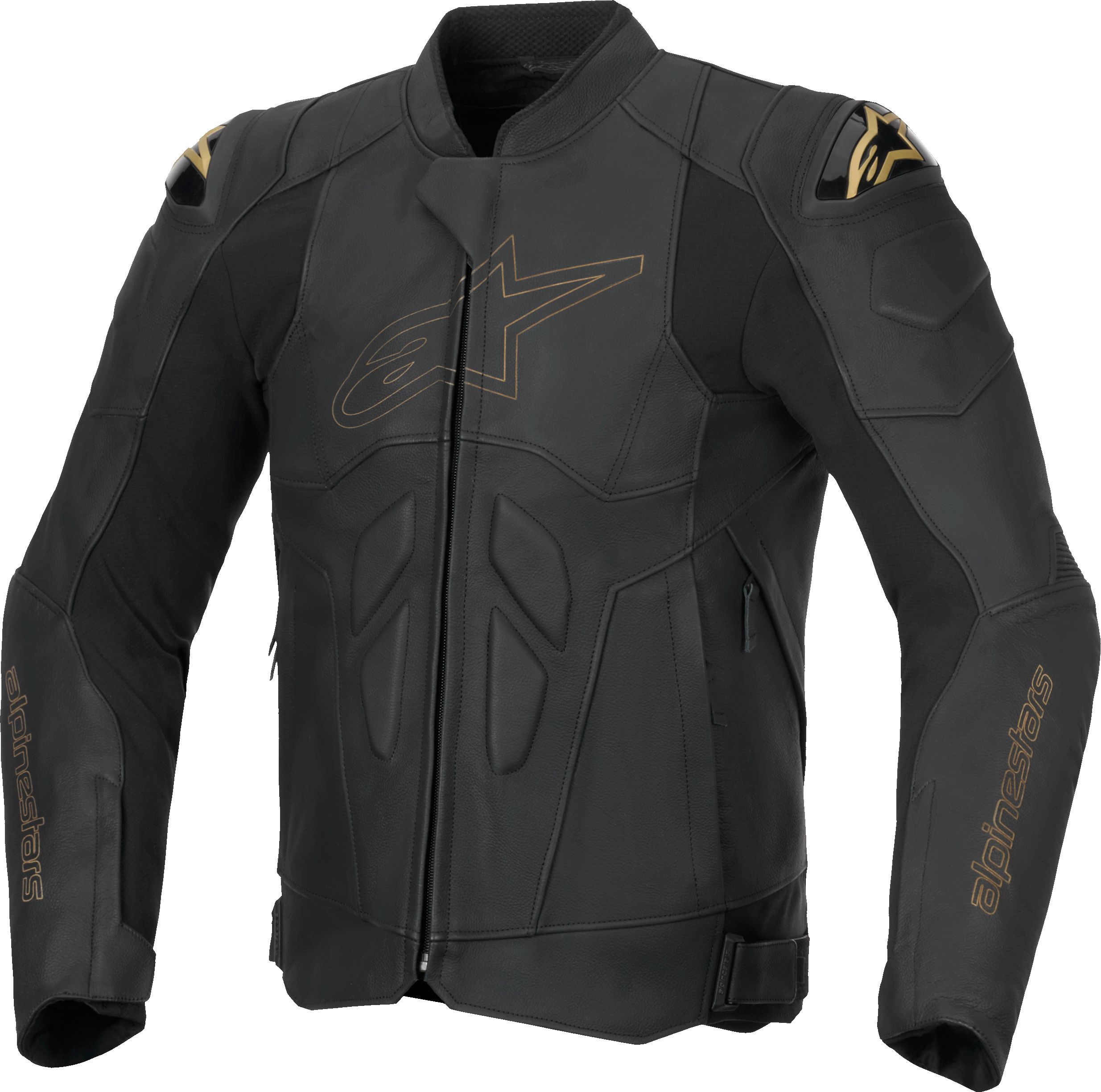 ALPINESTARS Dusk Jacket, Leren motorjas, Zwart-Laser