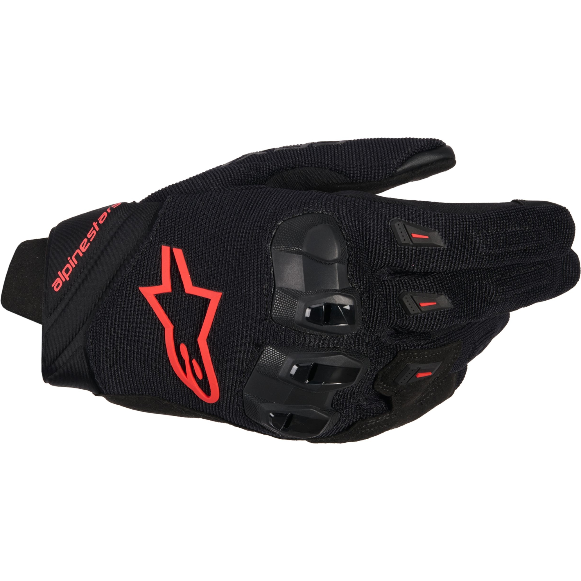 ALPINESTARS SP X 1 Gloves, Motorhandschoenen zomer heren, Zwart-Rood Fluo