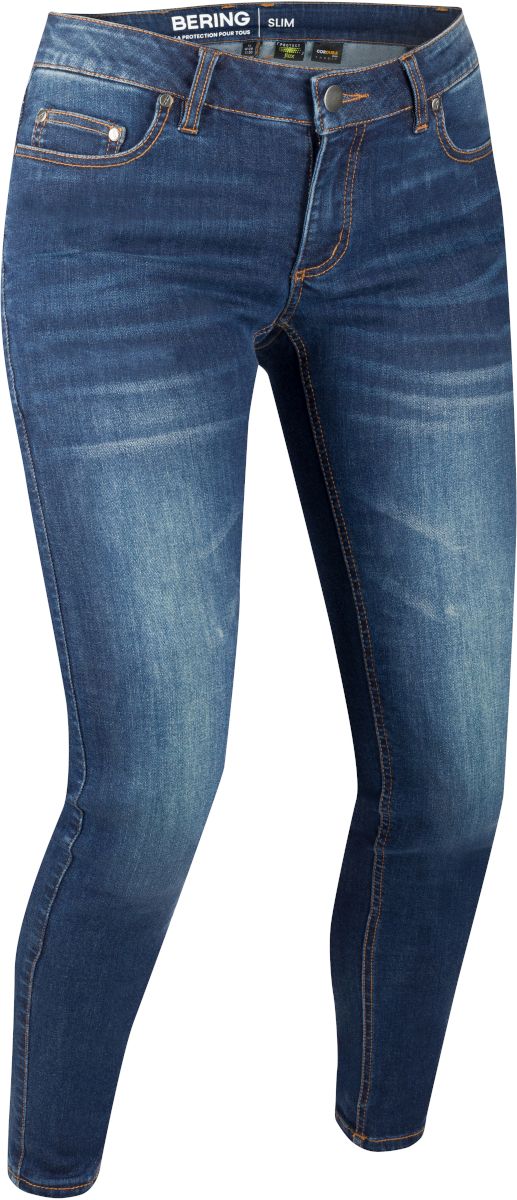 BERING Lady Trust Slim, Motorjeans dames, Blauw washed