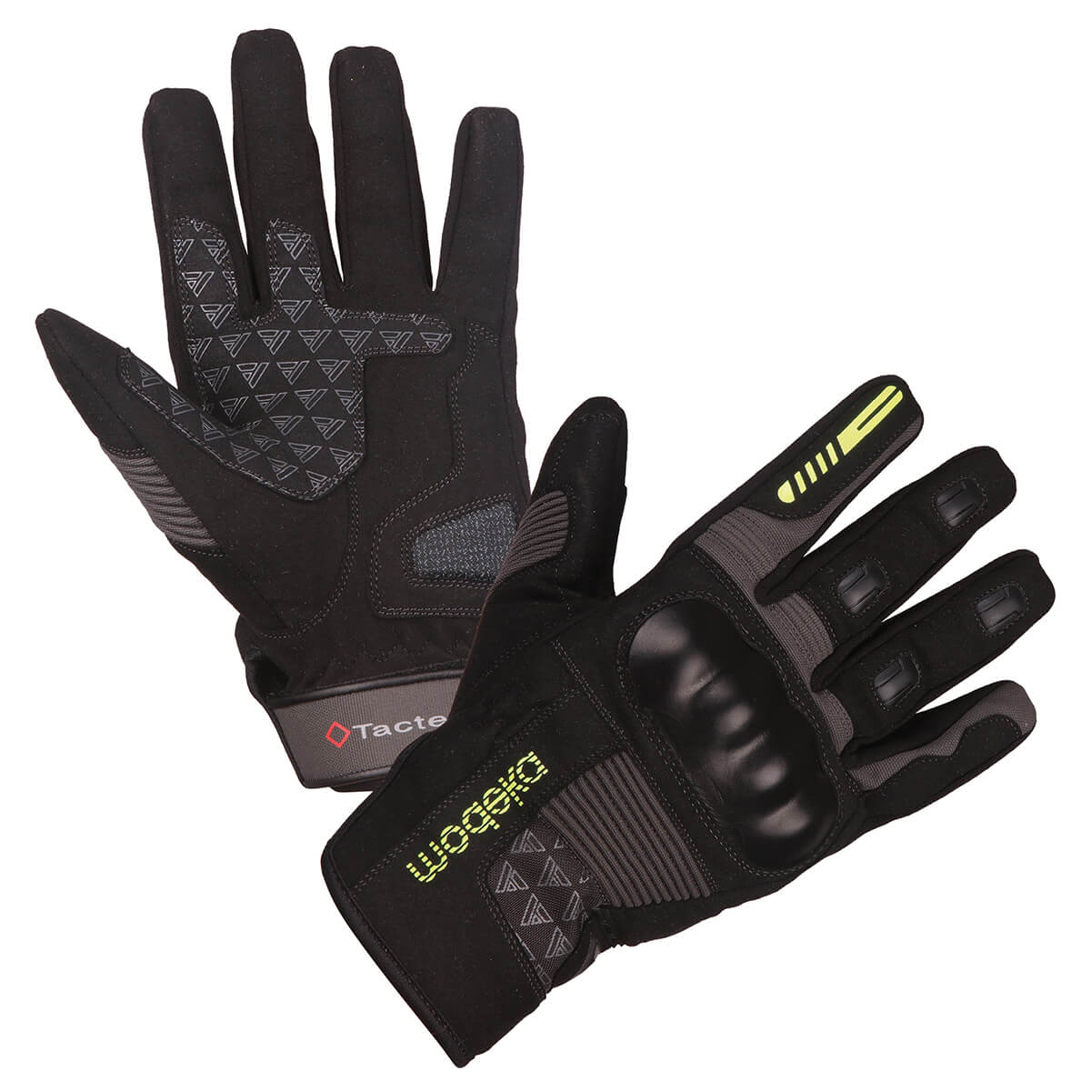 MODEKA Fuego Heren, Motorhandschoenen zomer, Zwart-Donker grijs