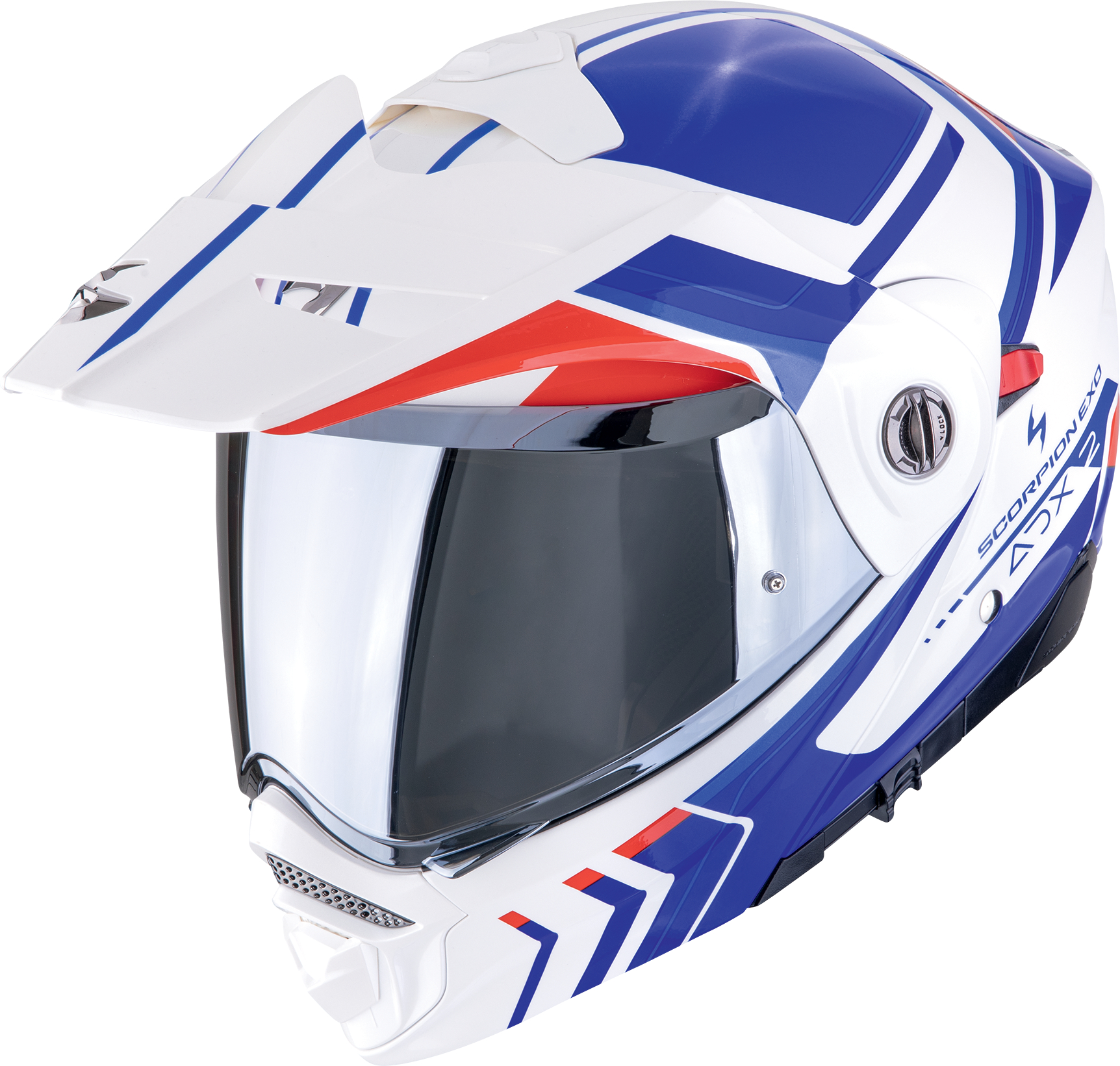 SCORPION ADX-2 Lewis, Systeemhelm, Parelwit-Blauw-Rood
