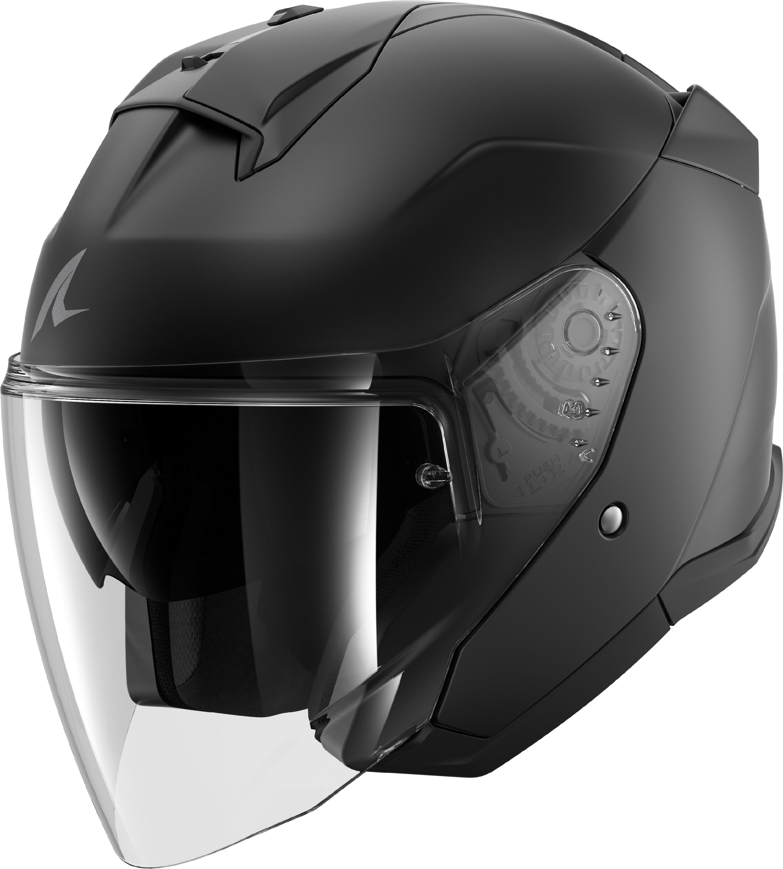 SHARK Skwal Jet Blank, Jethelm of scooter helm, Mat zwart KMA