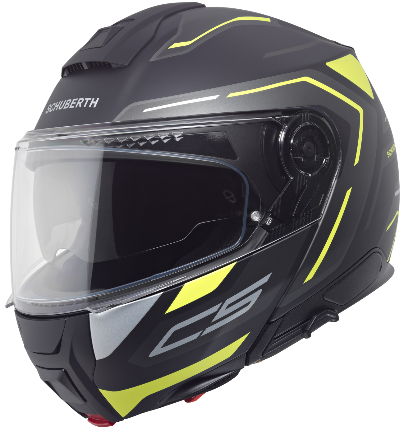 SCHUBERTH C5 Omega, Systeemhelm, Mat zwart Geel