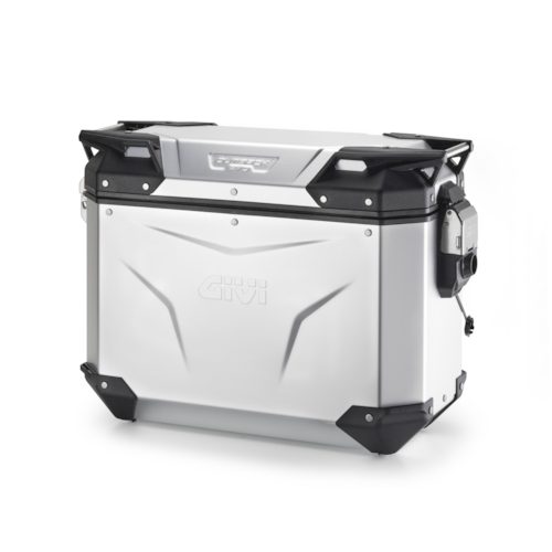 GIVI OBKEV37 Trekker Outback EVO Smart, Top boxes and side boxes for motorcycles, Anodised Aluminium 37ll Left