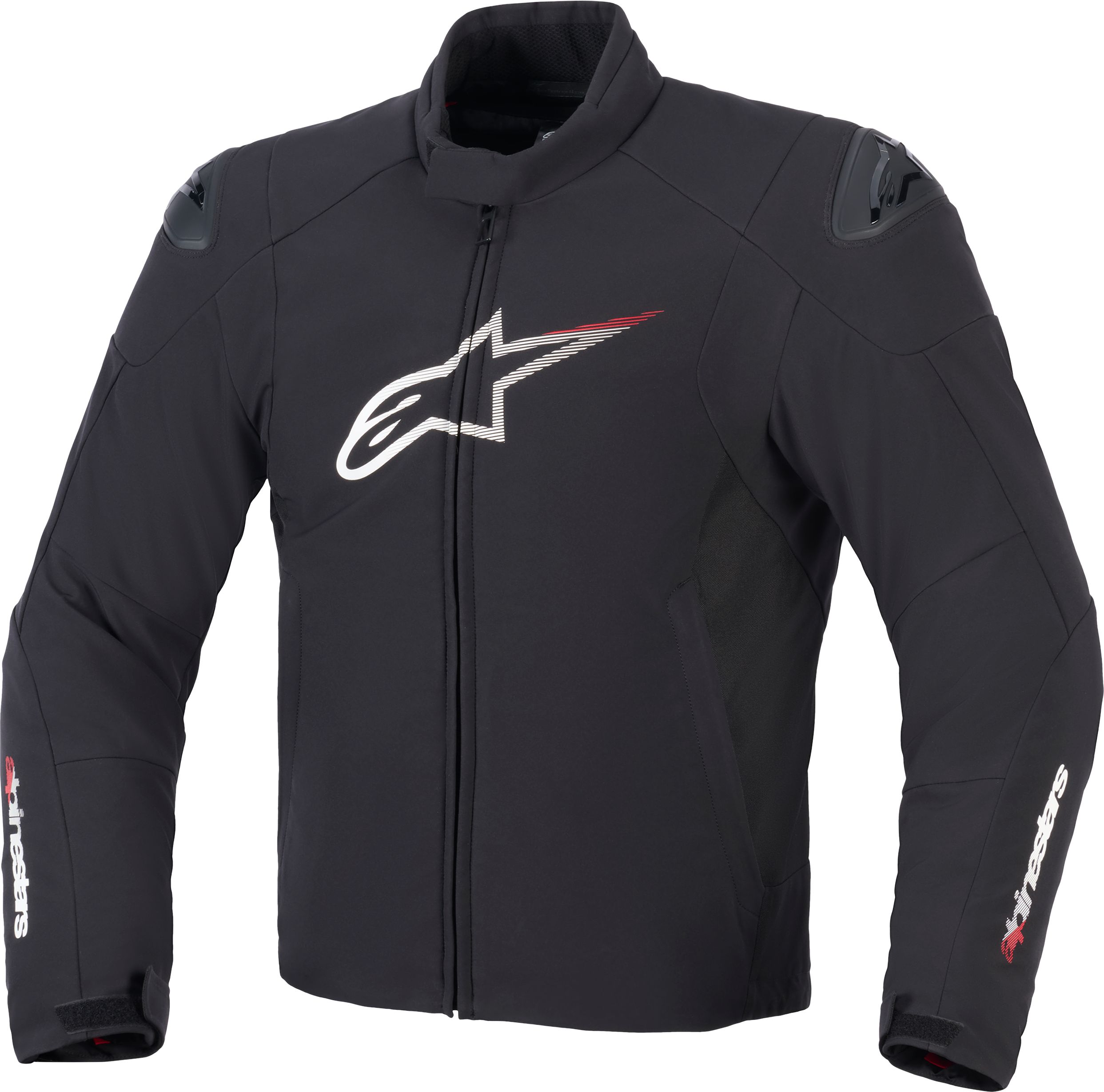 ALPINESTARS SMX Waterproof Jacket, Men's textile motorcycle, Black-White-Bright Red
