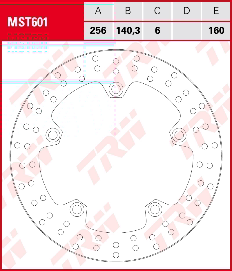TRW Remschijf, remschijven voor de moto, MST601 TRW Remschijf, remschijven voor de moto, MST601