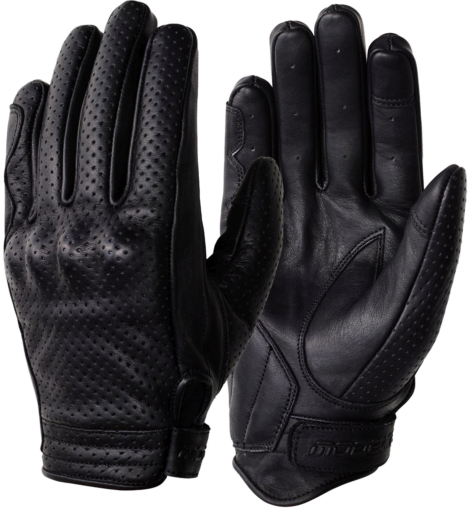 MODEKA Hot Classic II, Men's summer motorcycle gloves, Black