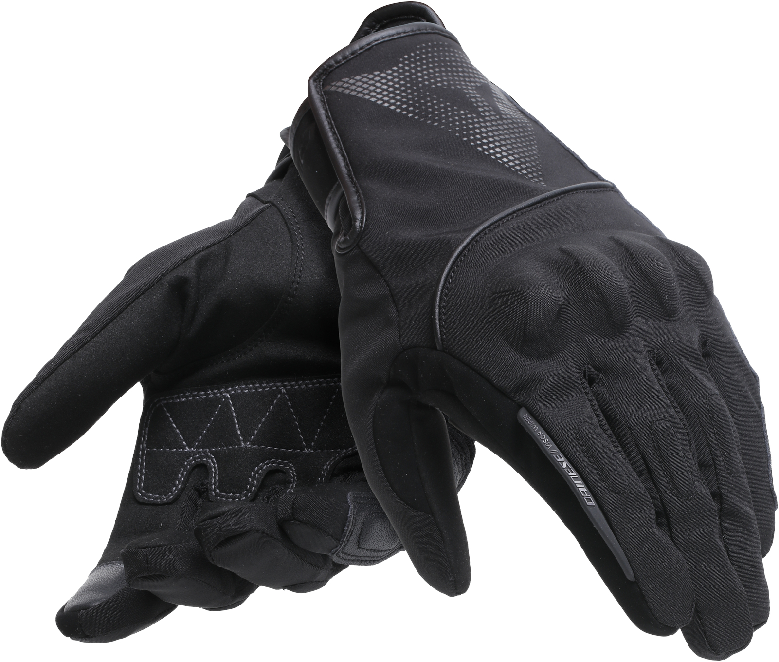 DAINESE Udine Wp Gloves , Motorhandschoenen tussenseizoen heren, Zwart-Reflex