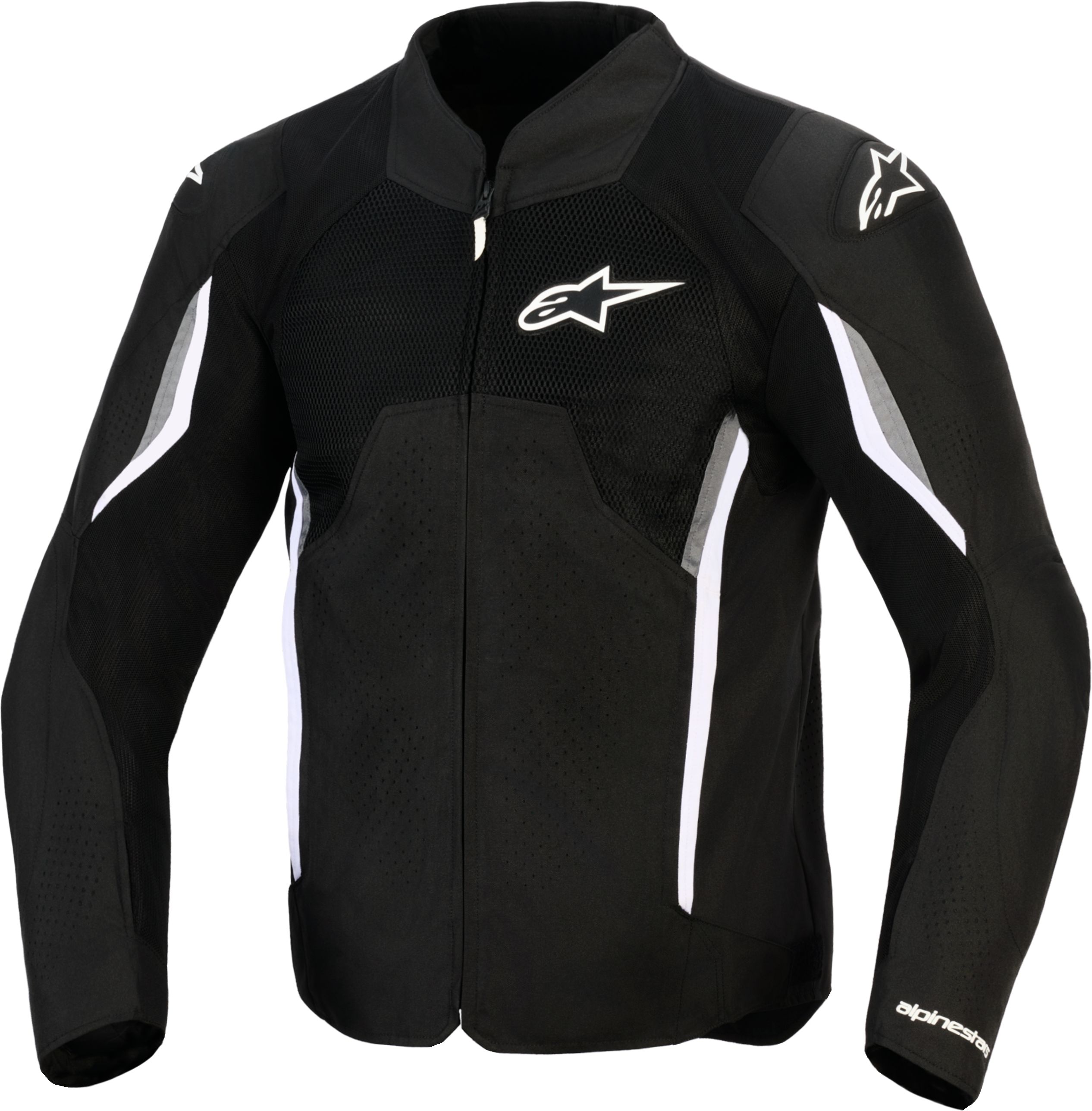 ALPINESTARS AST V3 Air Jacket, Men's summer motorcycle, Black-Dark Grey-White