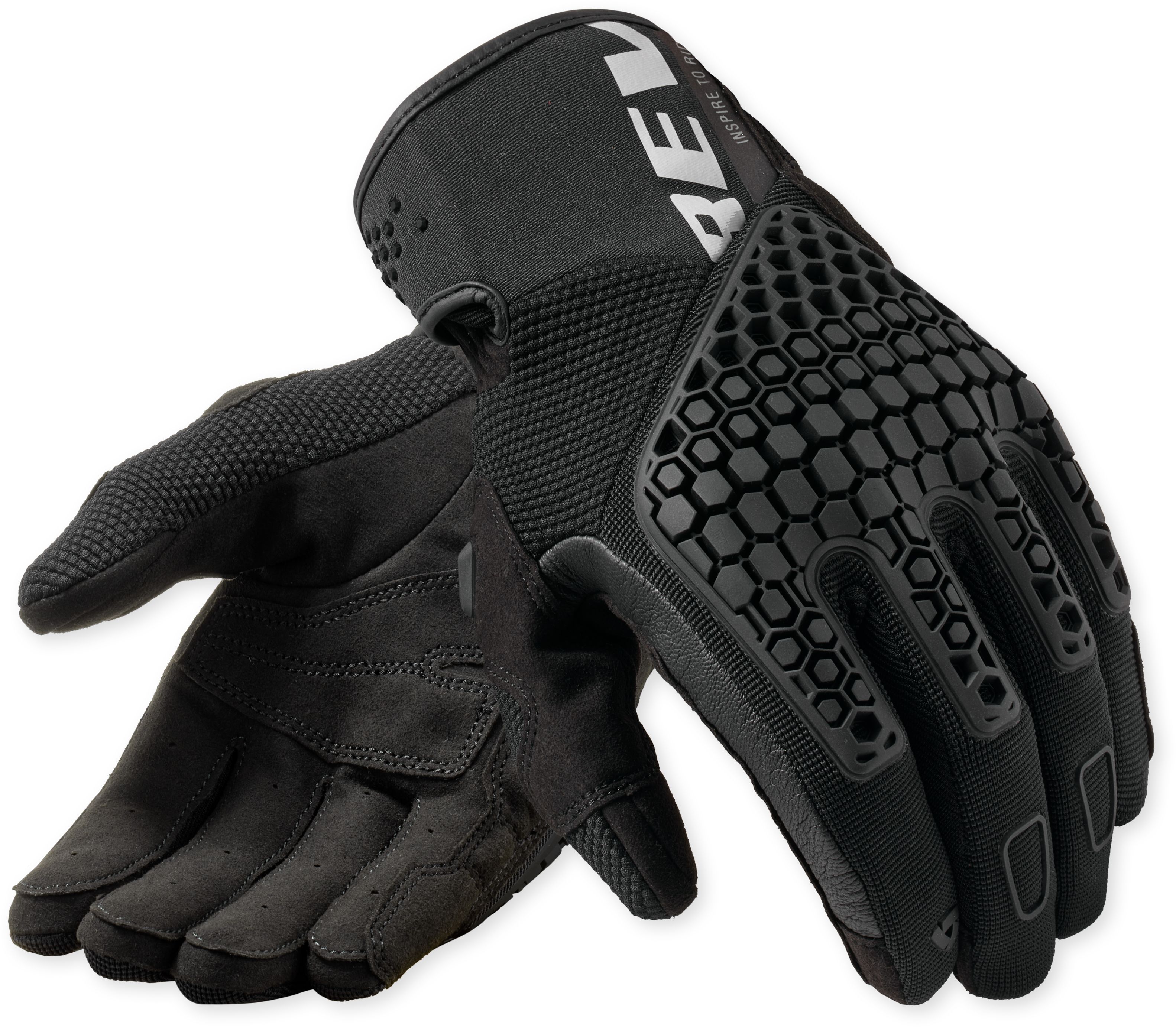 REV'IT! Mangrove 2, Motorhandschoenen zomer heren, Zwart