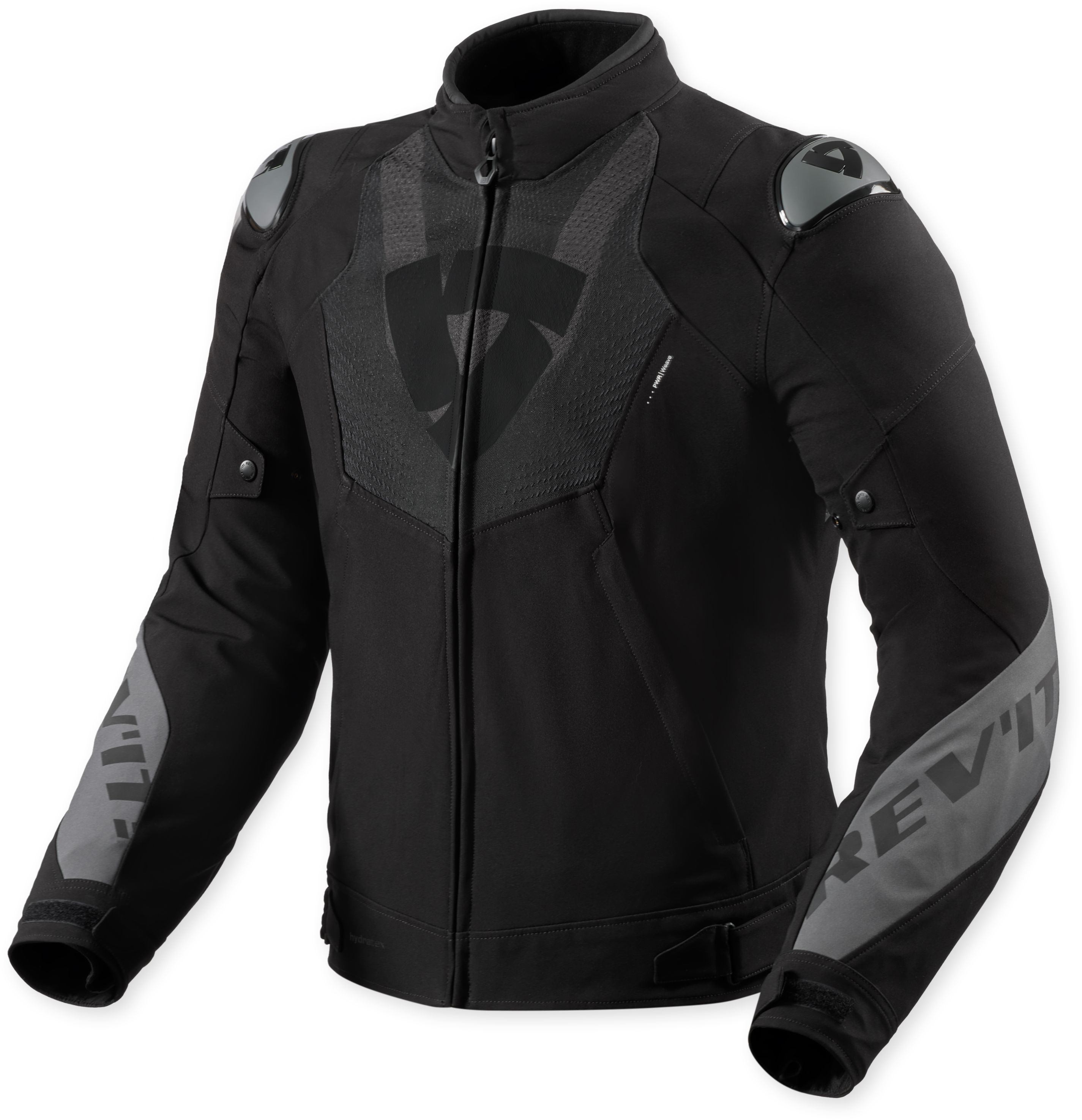 REV'IT! Hyperspeed 3 H2O jacket, Men's textile motorcycle, Black Grey