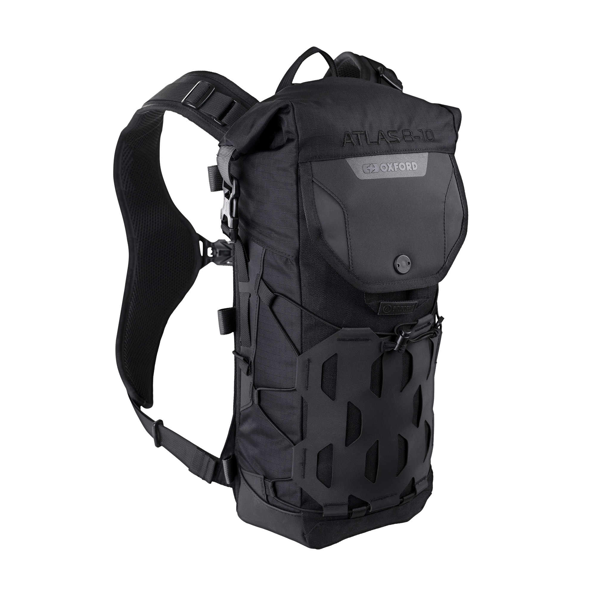 OXFORD Atlas B-10 Advanced Backpack, Motorrugzak, Zwart