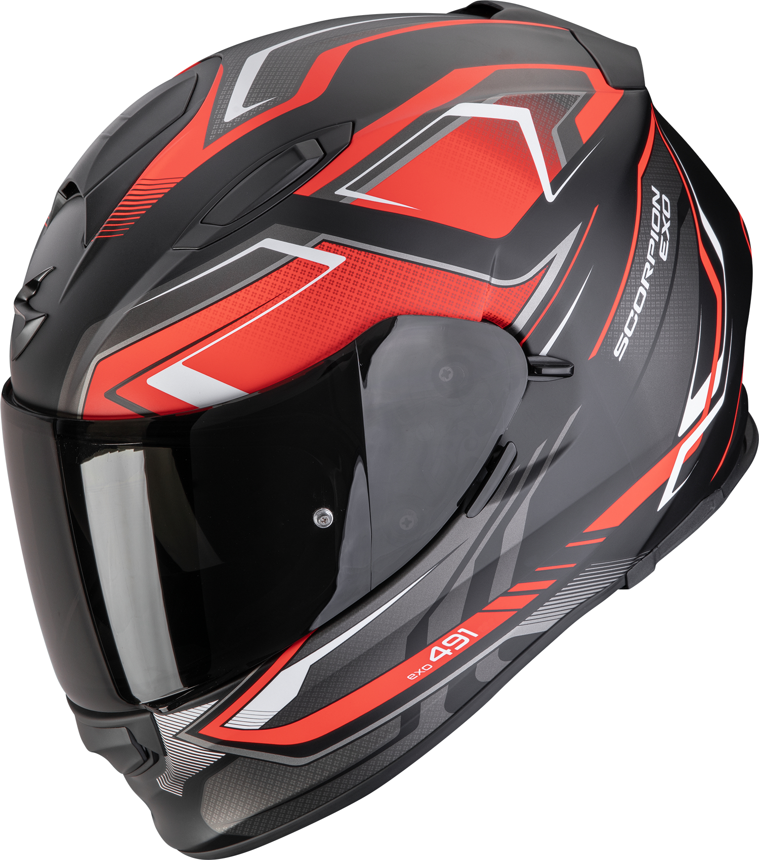 SCORPION EXO-491 Zumo, Integraalhelm, Mat Zwart-Rood