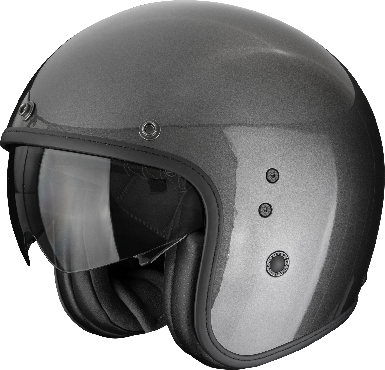 SCORPION Belfast Evo Solid, Jethelm of scooter helm, Metallic grijs