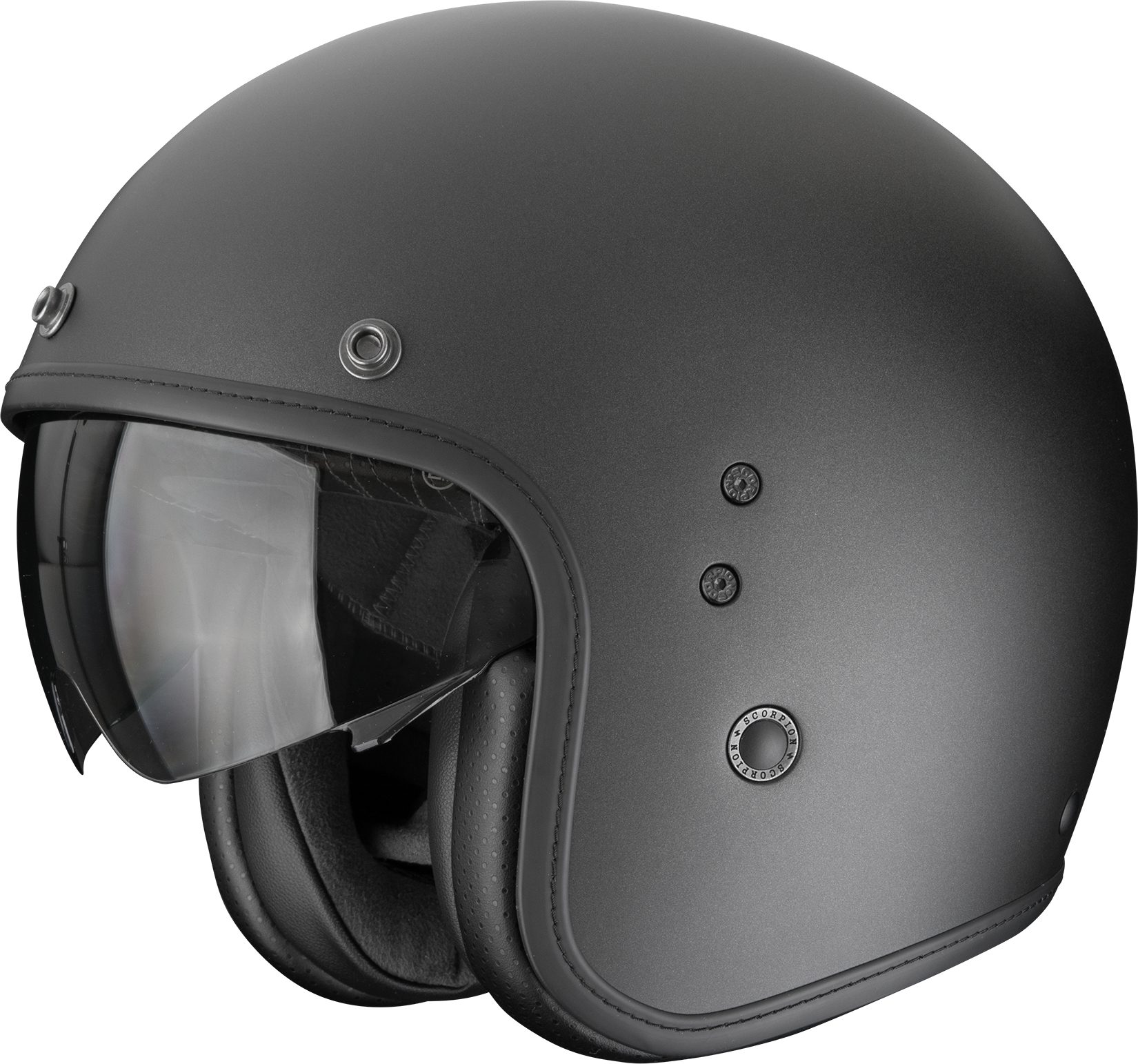 SCORPION Belfast Evo Solid, Jethelm of scooter helm, Mat Parelzwart