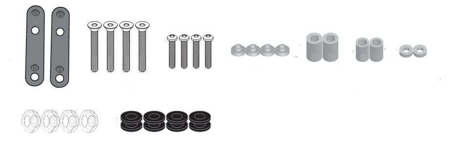 GIVI Bevestigingskit windscherm, moto en scooter, D2176KIT