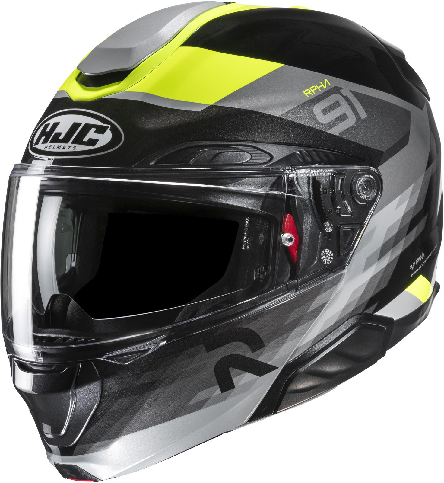 HJC RPHA-91 Madal, Modular helmet, Black Yellow