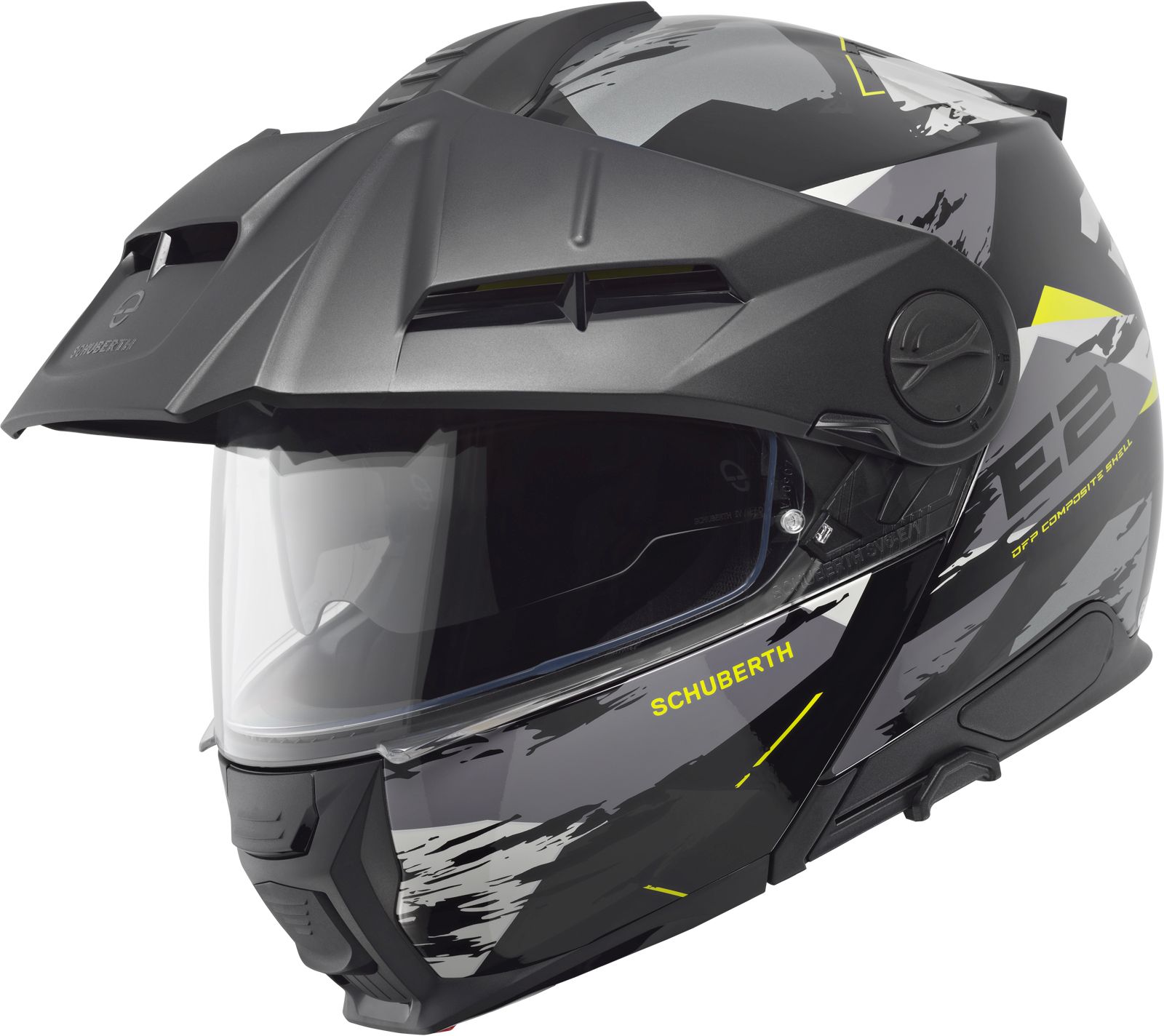 SCHUBERTH E2 Trail, Systeemhelm, Zwart Geel