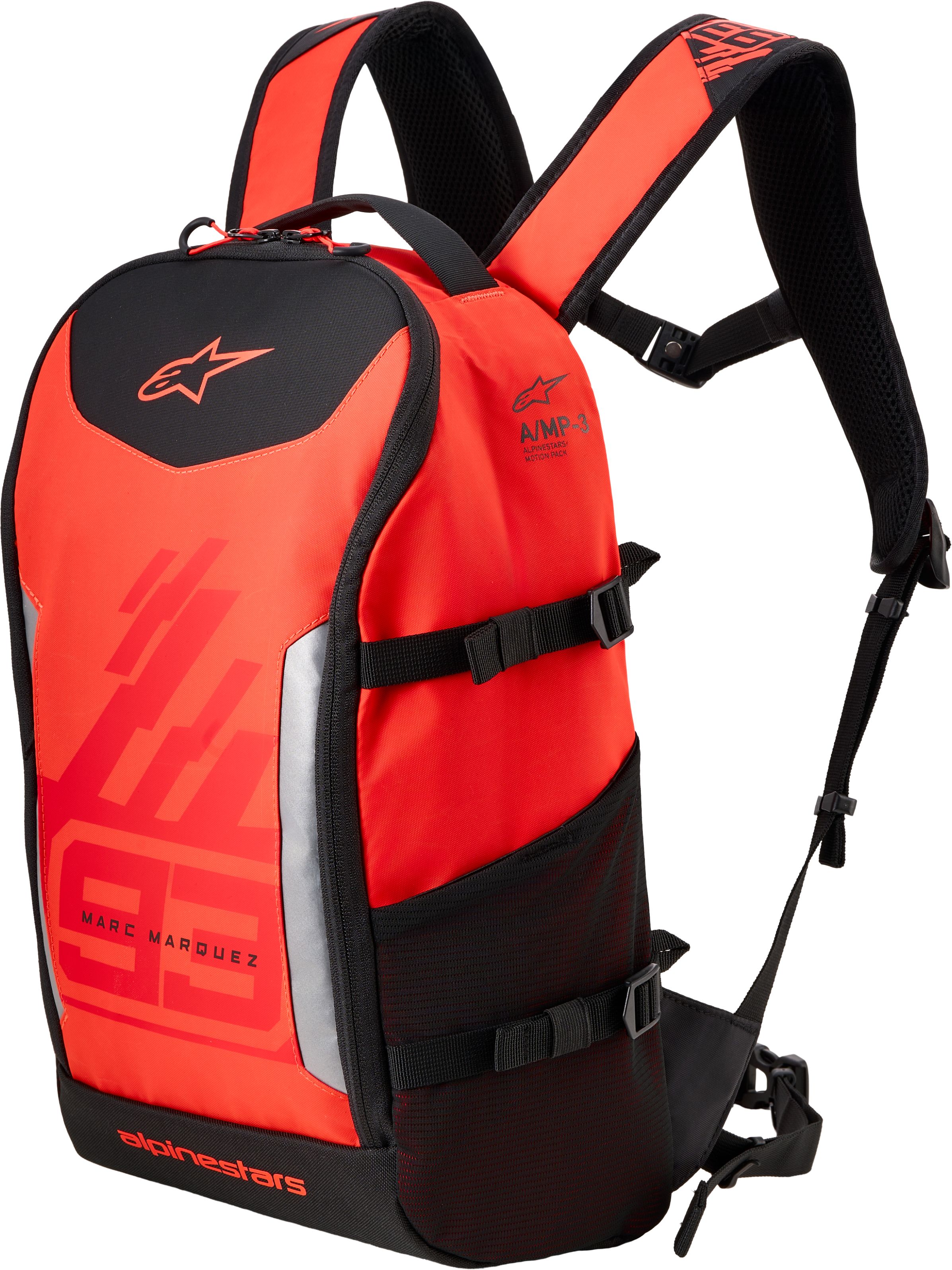 ALPINESTARS AMP-3, Motorrugzak, MM93 Rood Fluo-Helder Rood-Zwart